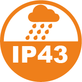 IP43 protection